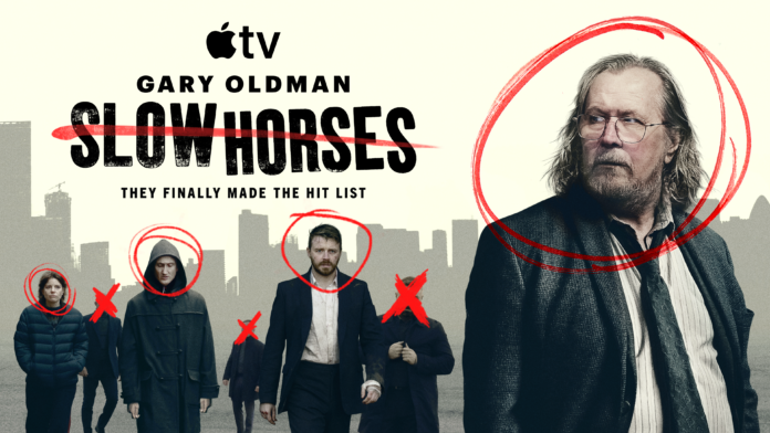 Gary Oldman și distribuția Slow Horses, material promoțional Apple TV